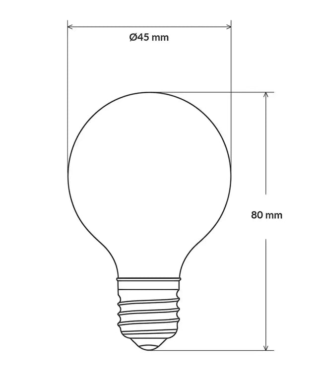 4W 470lm E27 2700K Clear Dimmable LED Fancy Round - Home & Garden > Lighting