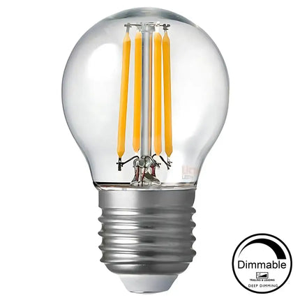 4W 470lm E27 2700K Clear Dimmable LED Fancy Round - Home & Garden > Lighting