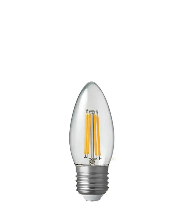 6W Candle LED Bulb E27 Clear in Warm White
