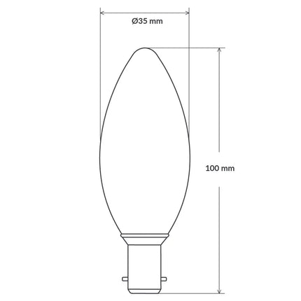4W Candle LED Bulb B15 Frost in Natural White