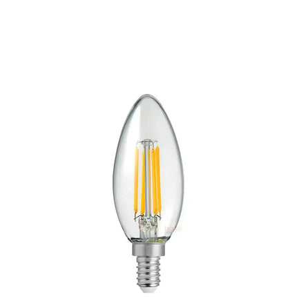 4W 12 Volt DC Candle LED Bulb E12 Clear in Warm White
