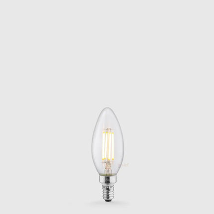 4W Candle LED Bulb E12 Clear in Warm White