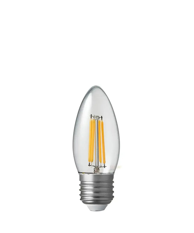 6W Candle LED Bulb E27 Clear in Warm White