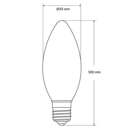 4W Candle LED Bulb E27 Frost in Natural White