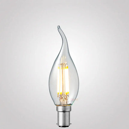 4W Flame Tip Candle Dimmable LED Bulb (B15) Clear in Warm White-Candle Bulbs-Liquidleds
