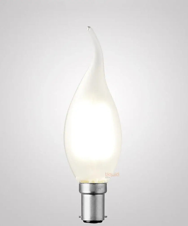 4W Flame Tip Candle Dimmable LED Bulb (B15) Frost in Natural White-Candle Bulbs-Liquidleds