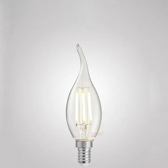 4W Flame Tip Candle Dimmable LED Bulb (E14) Clear in Natural White-Candle Bulbs-Liquidleds