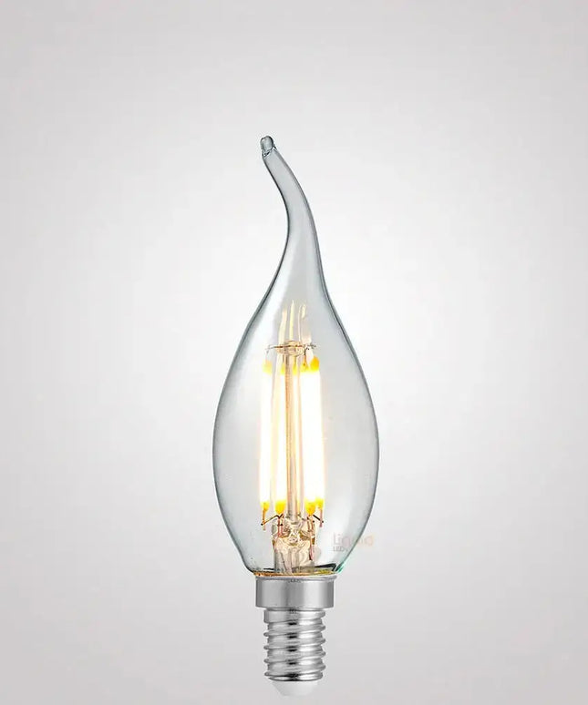 4W Flame Tip Candle Dimmable LED Bulb (E14) Clear in Warm White-Candle Bulbs-Liquidleds