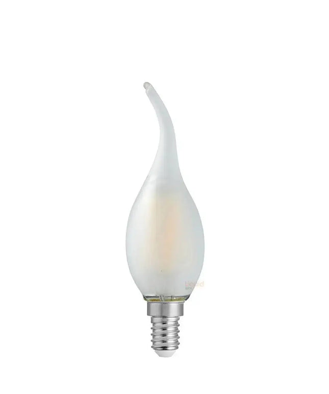 4W Flame Tip Candle Dimmable LED Bulb (E14) Frost in Warm White-Candle Bulbs-Liquidleds
