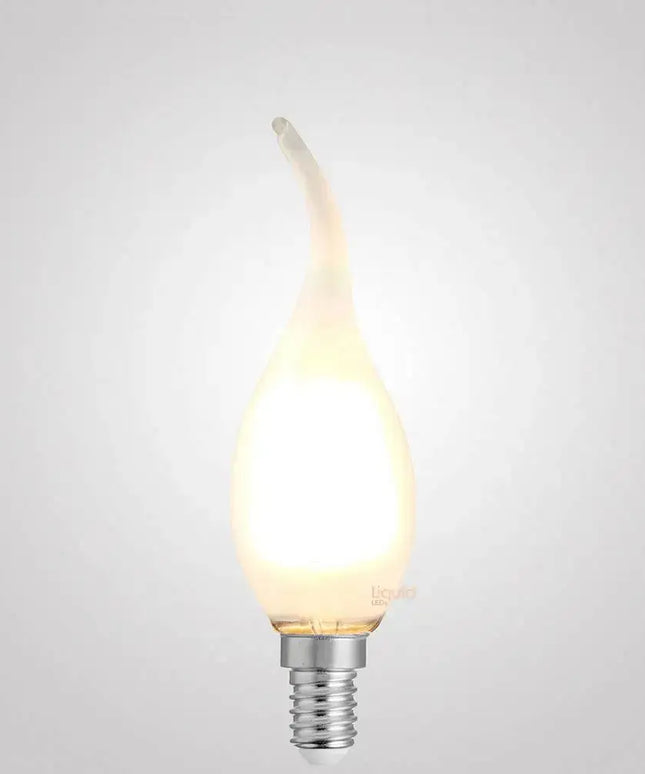 4W Flame Tip Candle Dimmable LED Bulb (E14) Frost in Warm White-Candle Bulbs-Liquidleds