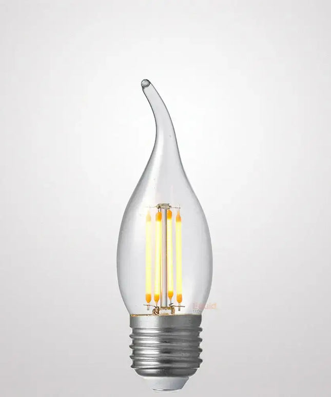 4W Flame Tip Candle Dimmable LED Bulb (E27) Clear in Warm White-Candle Bulbs-Liquidleds