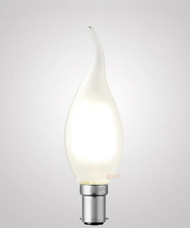 4W Flame Tip Candle LED Bulb B15 Frost in Natural White