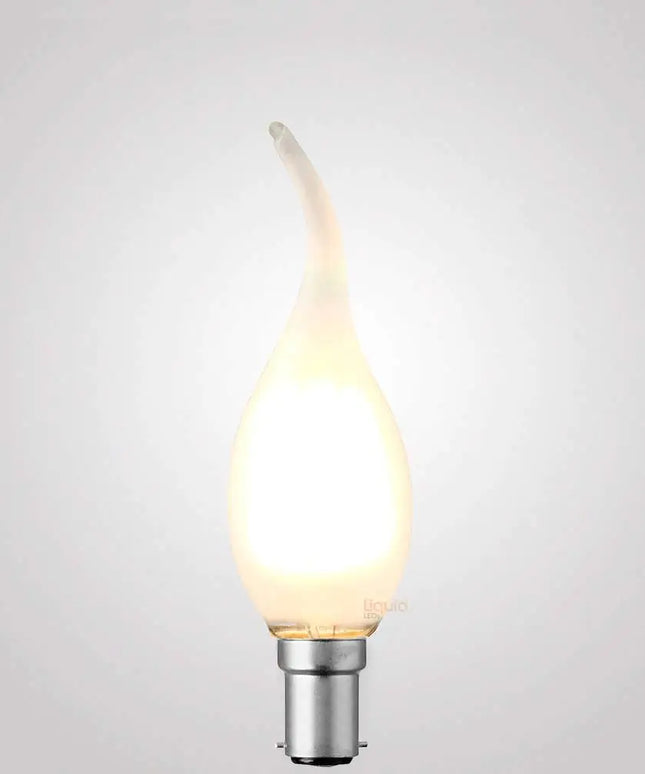4W Flame Tip Candle LED Bulb B15 Frost in Warm White