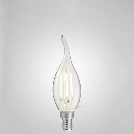 4W Flame Tip Candle LED Bulb E14 Clear in Natural White