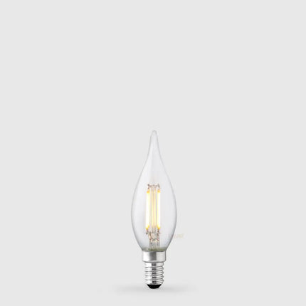 4W Flame Tip Candle LED Bulb E14 Clear in Warm White