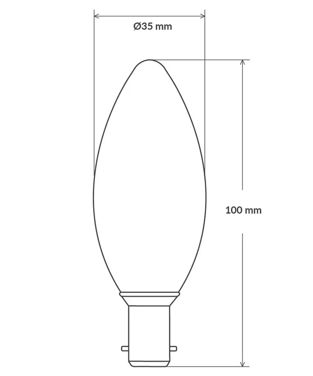 5.5W Candle LED Bulb B15 Clear in Natural White