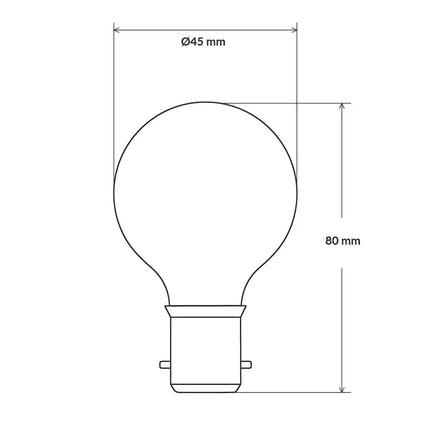 5.5W 806lm B22 2700K Frost Dimmable LED Fancy Round - Home & Garden > Lighting