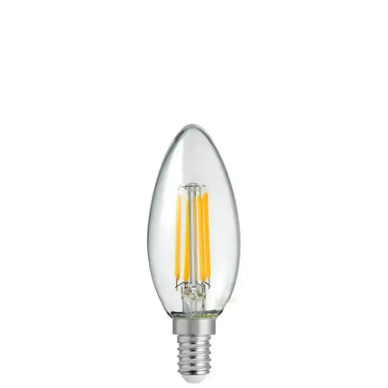 4W 12 Volt DC Candle LED Bulb E14 Clear in Warm White