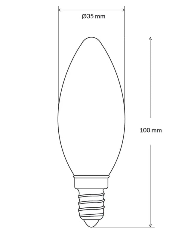 5.5W Candle LED Bulb E14 Clear in Warm White
