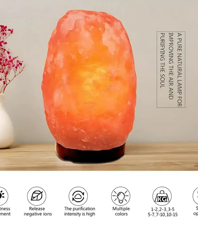 5-7kg Himalayan Salt Lamp on Timber Base - Home & Garden > Lighting > Night Lights & Ambient Lighting