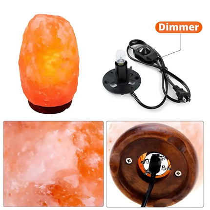 5-7kg Himalayan Salt Lamp on Timber Base - Home & Garden > Lighting > Night Lights & Ambient Lighting
