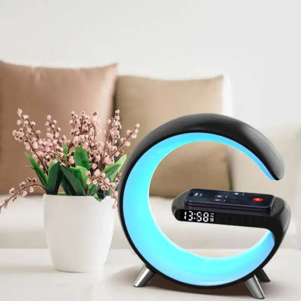 5 in 1 Bedside Table Lamp with 15W Quick Wireless Charger (Black) - Home & Garden > Lighting
