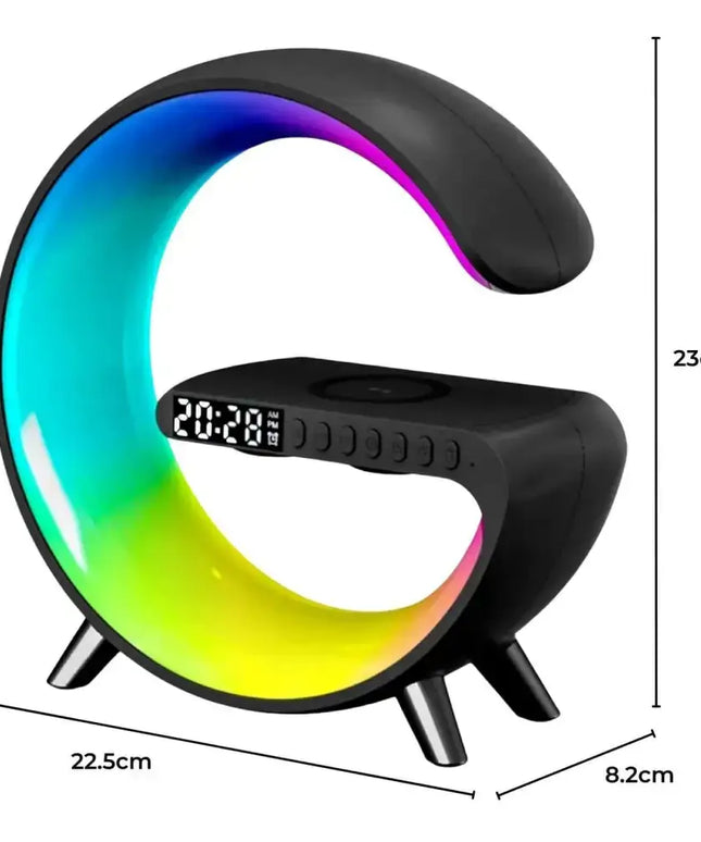 5 in 1 Bedside Table Lamp with 15W Quick Wireless Charger (Black) - Home & Garden > Lighting