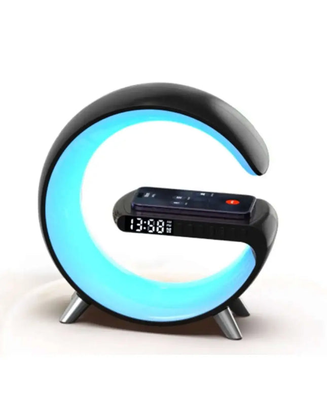 5 in 1 Bedside Table Lamp with 15W Quick Wireless Charger (Black) - Home & Garden > Lighting