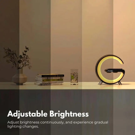 5 in 1 Bedside Table Lamp with 15W Quick Wireless Charger (Black) - Home & Garden > Lighting