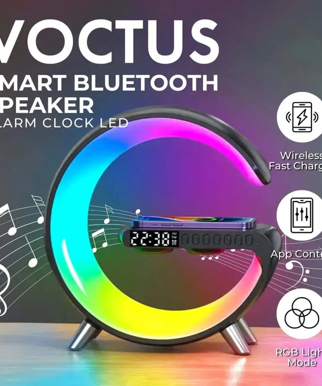 5 in 1 Bedside Table Lamp with 15W Quick Wireless Charger (Black) - Home & Garden > Lighting