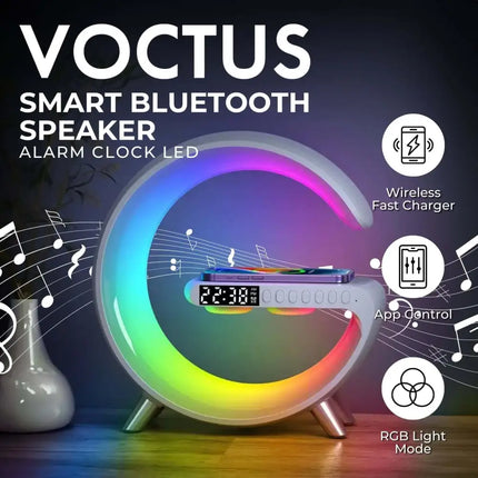 5 in 1 Bedside Table Lamp with 15W Quick Wireless Charger (White) - Home & Garden > Lighting