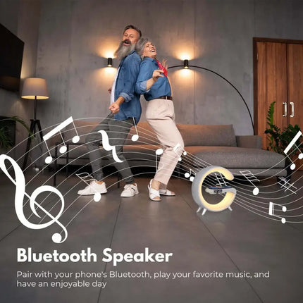 5 in 1 Bedside Table Lamp with 15W Quick Wireless Charger (White) - Home & Garden > Lighting