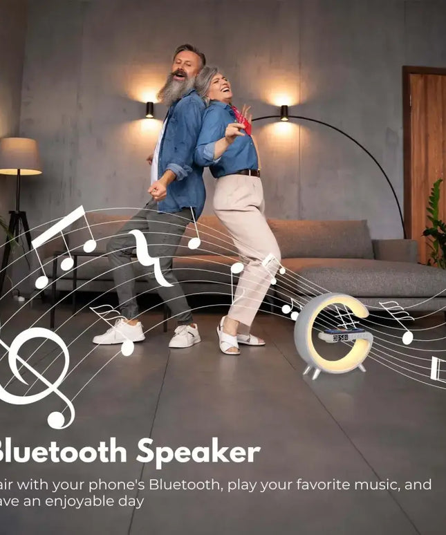 5 in 1 Bedside Table Lamp with 15W Quick Wireless Charger (White) - Home & Garden > Lighting