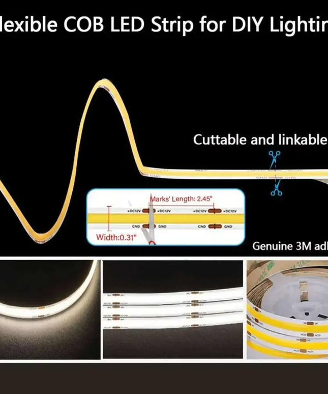 5 meter RGB+3K Cobra Pro Indoor COB Dot Free Strip Light Kit - 80W-Strip Kit-Dropli