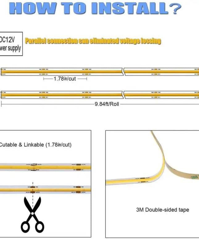 5 meter RGB+3K Cobra Pro Indoor COB Dot Free Strip Light Kit - 80W-Strip Kit-Dropli