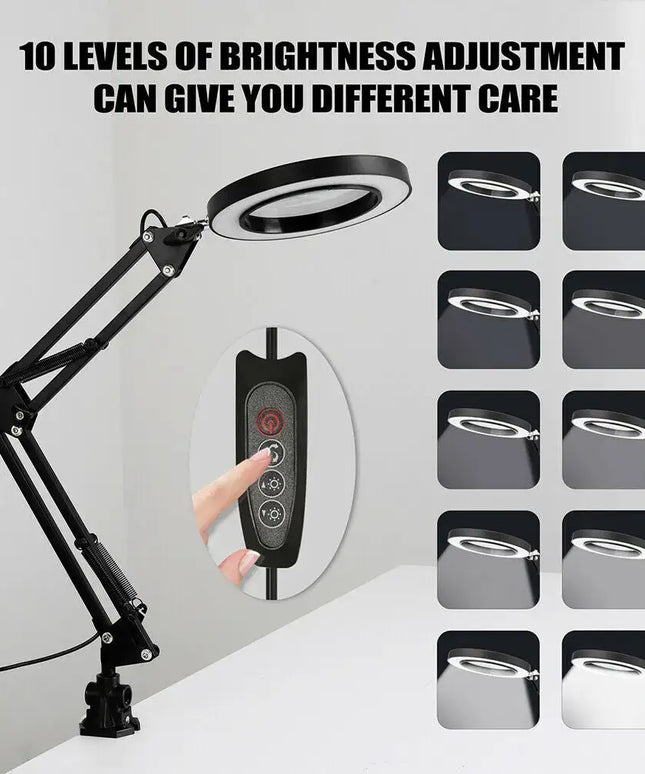 5 X Magnifying Black Clamp Desk Lamp-Home & Garden > Lighting-Dropli