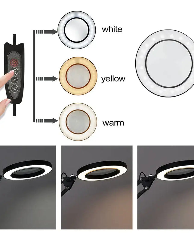 5 X Magnifying Black Clamp Desk Lamp-Home & Garden > Lighting-Dropli