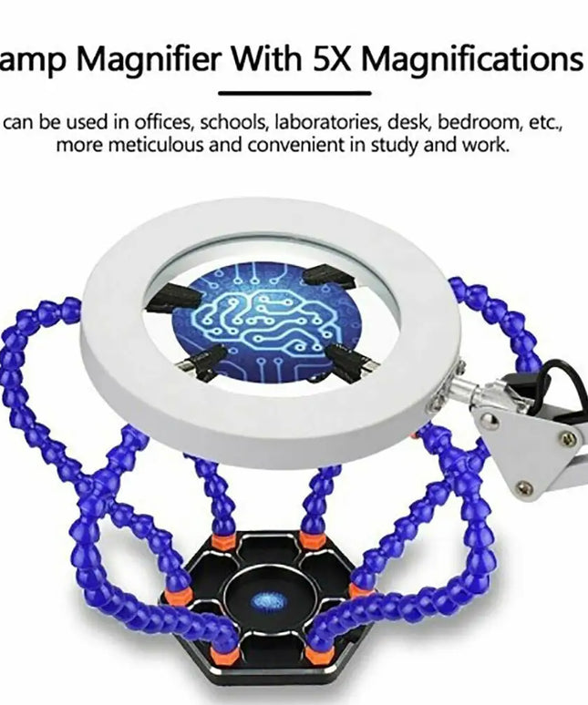 5 X Magnifying White Clamp Desk Lamp-Home & Garden > Lighting-Dropli