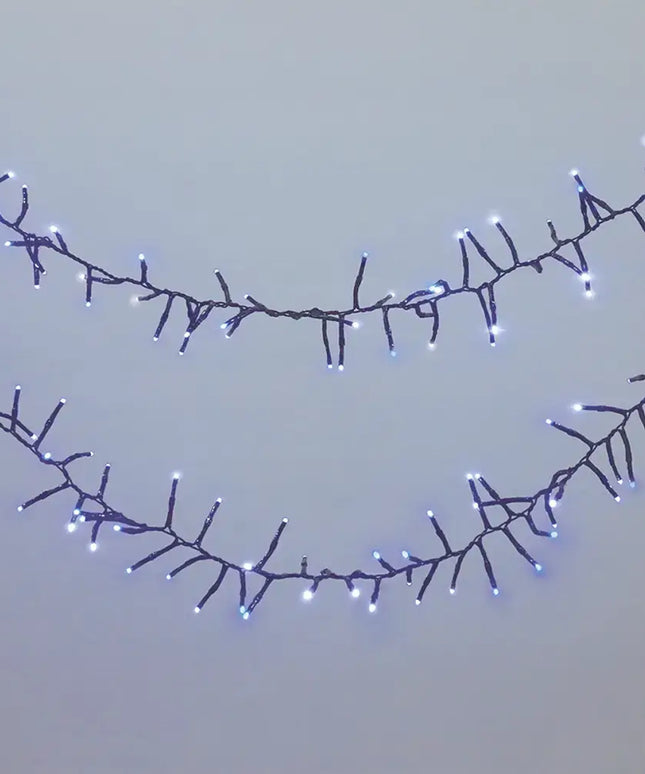 500 LED Connectable Cluster Light - 12 Colour Options - Blue + White - String Light
