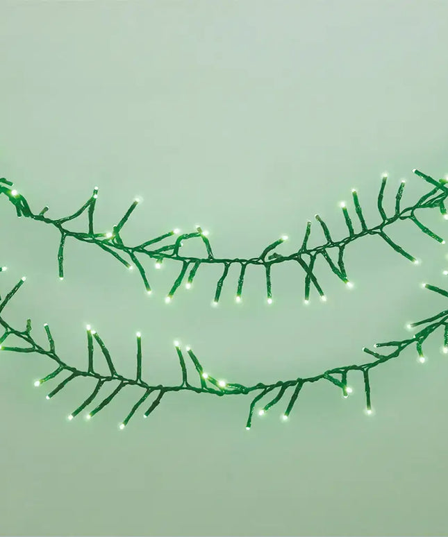 500 LED Connectable Cluster Light - 12 Colour Options - Green - String Light