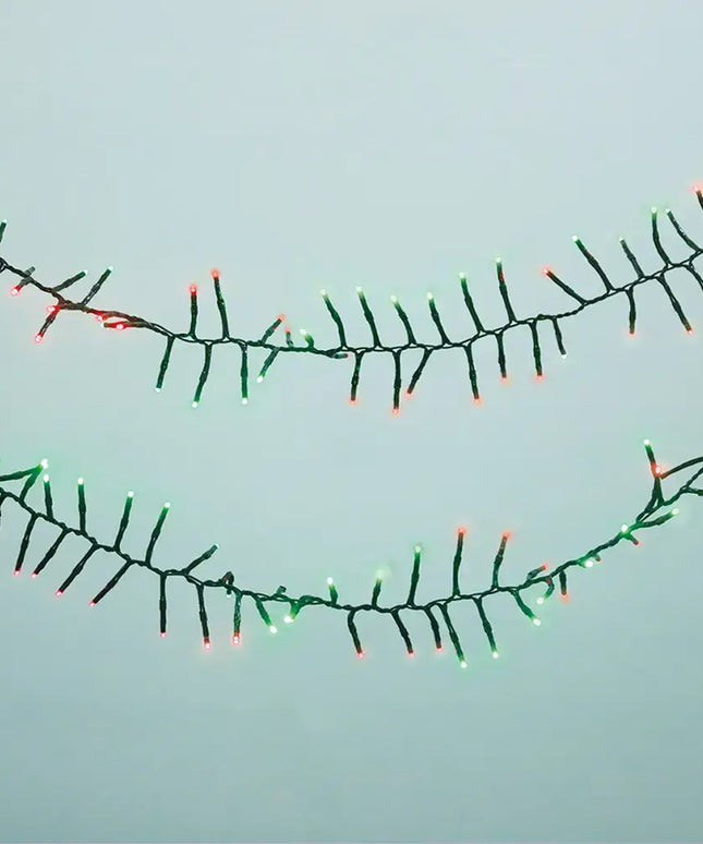 500 LED Connectable Cluster Light - 12 Colour Options - Red + Green - String Light