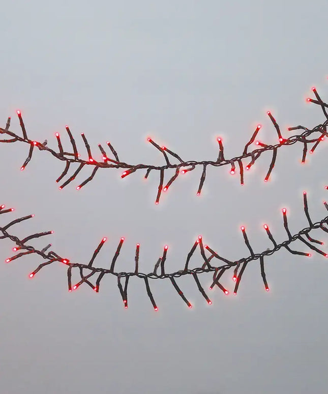 500 LED Connectable Cluster Light - 12 Colour Options - Red - String Light