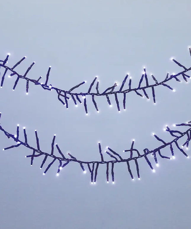 500 LED Connectable Cluster Light - 12 Colour Options - White - String Light
