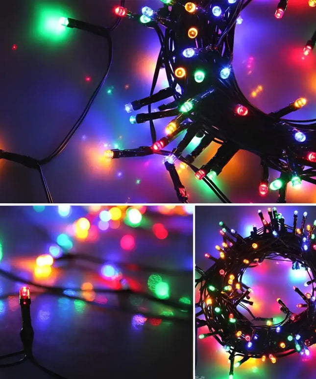 Colorful string of Solar LED Fairy Lights with 8 memory functions for Christmas decoration