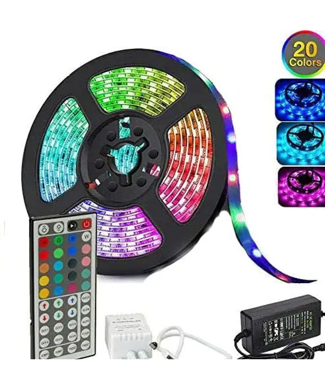 5050 RGB LED Strip Lights Waterproof SMD 300 IP65 5m 12V 44key IR Controller-Home & Garden > DIY-Dropli