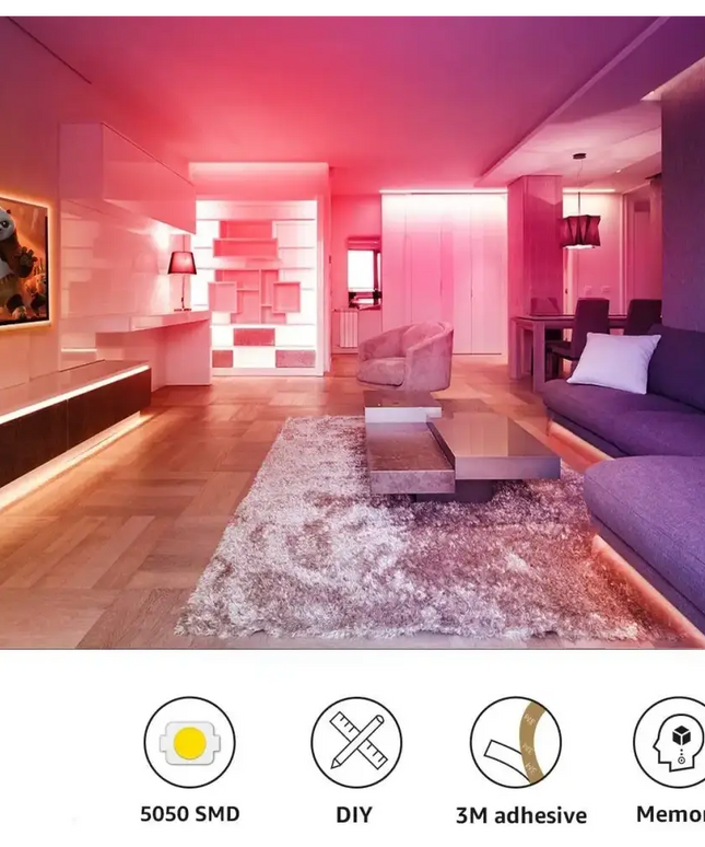 5050 RGB LED Strip Lights Waterproof SMD 300 IP65 5m 12V 44key IR Controller-Home & Garden > DIY-Dropli