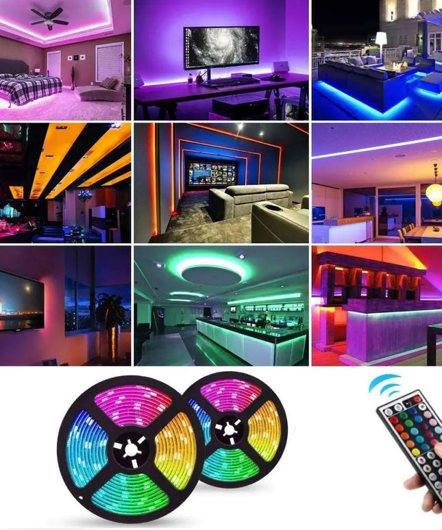 5050 RGB LED Strip Lights Waterproof SMD 300 IP65 5m 12V 44key IR Controller-Home & Garden > DIY-Dropli
