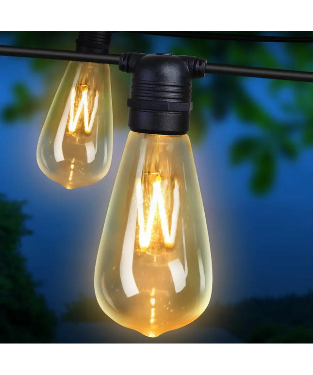 50m LED Festoon String Lights 50 ST64 Bulbs Kit-Occasions > Lights-Dropli