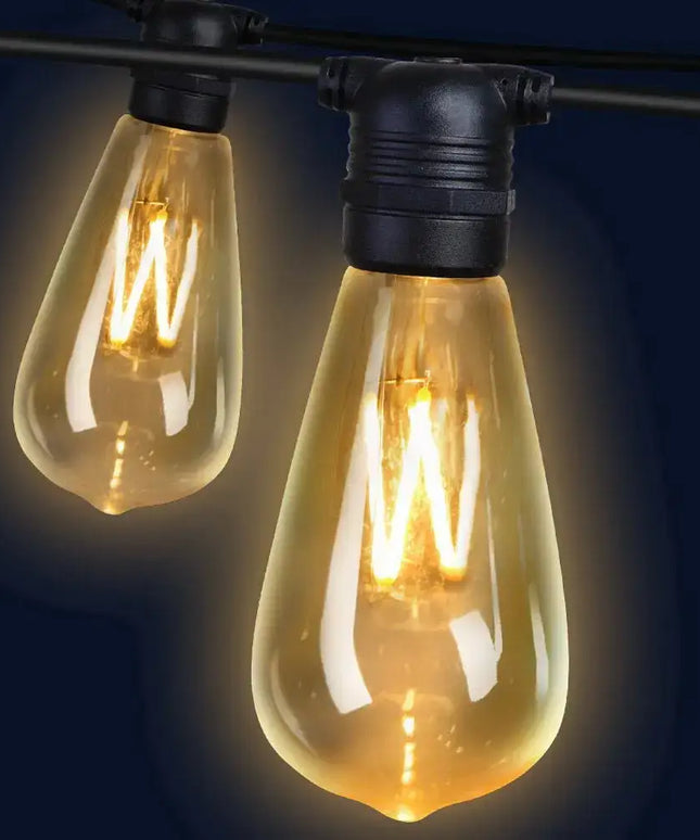 50m LED Festoon String Lights 50 ST64 Bulbs Kit-Occasions > Lights-Dropli