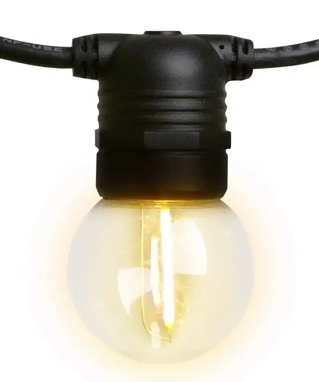 50m LED Festoon String Lights 50 G45 Bulbs Plug in Kit-Occasions > Lights-Dropli